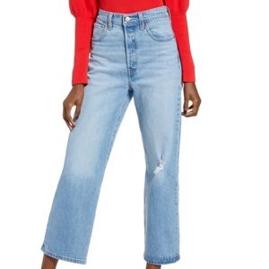 Levi ribcage straight jeans